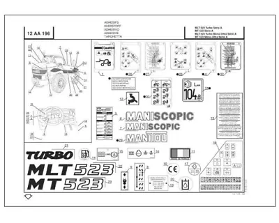 Manitou MLT523 Serie A Parts Catalog • £29.99