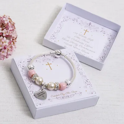 First Holy Communion Confirmation Gift Girls Charm Bracelet Religious Jewellery • £14