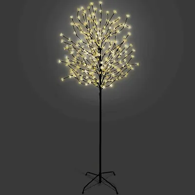 £49.99 • Buy 5/6/7 FT Cherry Blossom Tree Pre-Lit Outdoor Christmas LED Lights - Warm White