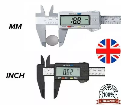 £4.89 • Buy 6'' LCD Digital Vernier Caliper Micrometer Measure Tool Gauge Ruler 150mm New UK