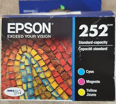 Epson 252 (T252520-S) TriColor Ink Cartridge EXP 6/26 • $20