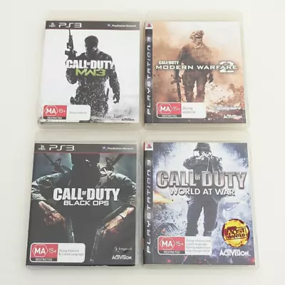 4x VG! Genuine PlayStation 3 PS3 Call Of Duty COD Games MW3 Black Ops War PAL AU • $29.99