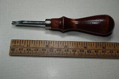 Vintage Leather Craft Working Carving Wood Handle Tool Edge Beveler No. 2 • $12.95