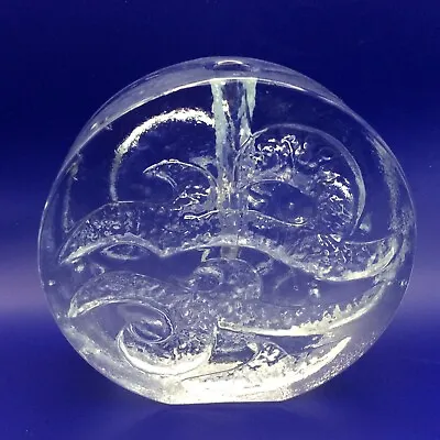 Vintage Walther German Round Clear Glass Solifleur Single Stem Vase • £18.99