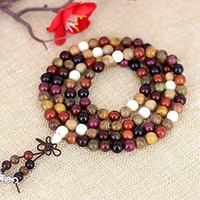 Wooden Beads Bracelet Tibetan Buddhist Mala Prayer Beads Necklace For Women Men • $12.99