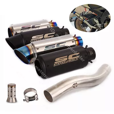 For Kawasaki Ninja ZX10R 2004 2005 Black Muffler Exhaust Tips Slip On System • $140.39