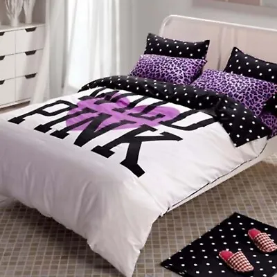 Victoria’s Secret Pink Rare Wild In Pink Reversible Comforter Blanket Bedding • $275