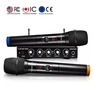 $61.19 • Buy Sound Town UHF 16 Channels Wireless Mic Karaoke Bluetooth Mixer System SWM16-KM