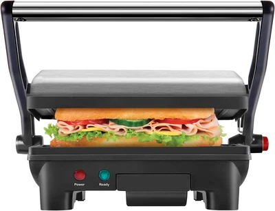 $47.05 • Buy Panini Press Grill Stainless Steel Sandwich Maker W/ Non-Stick Plates Drip Tray