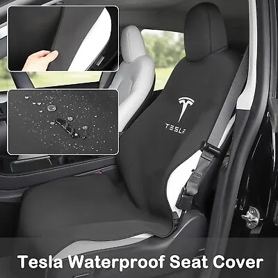 2PCS Waterproof Front Seat Non-Slip Covers For Tesla Model Y/3/X Seat Protector • $139.99