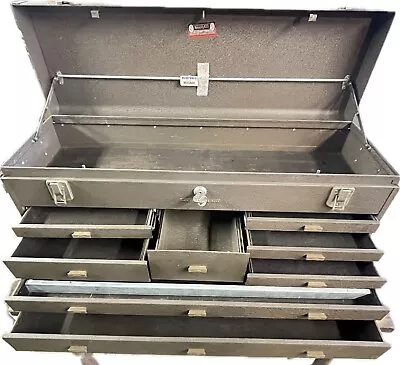 Kennedy Kits Machinist 8 Drawer Tool Box #526 Keys Dividers Excellent USA • $195