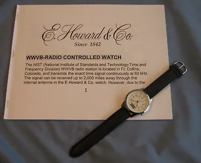 E Howard & Co. Radio Controlled Watch With Owner's Manual • $19.95