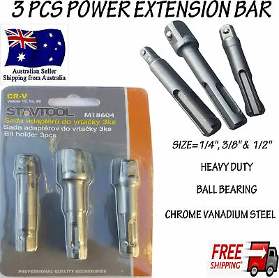 Power Drivers Extension Bar Drill Bits Socket Holder Bit Nut Tool Set  3 PCS • $14.90