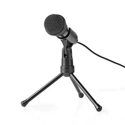 Desktop Microphone For Laptop PC With Tripod 3.5mm Jack SKYPE/TEAMS/ZOOM • £9.92