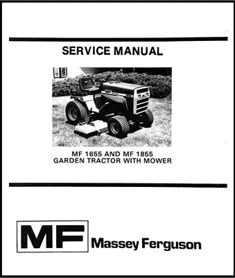 Tractor Service Repair Manual Massey Ferguson MF1655 & MF1855 Garden Wi Mower • $19.97