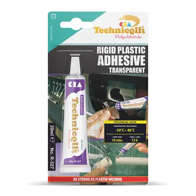 20ml Strong Clear Adhesive Glue - Hard Plastic ABS TR EVA Perspex Acrylic Glass • £6.01