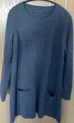 £15.99 • Buy M&S Collection 100% Cashmere Long Sleeve Grey Tunic UK 14/16 VGC