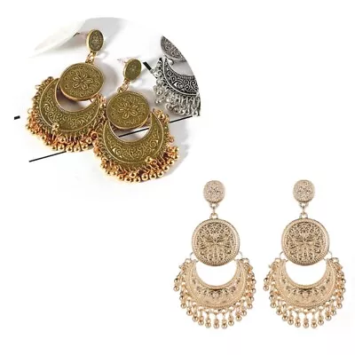 Ethnic Earrings Retro Indian Jhumka Drop Earrings Brocade Earrings • $14.70