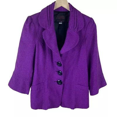 Mary Kay Purple Black Blazer Size 8 • $19.95