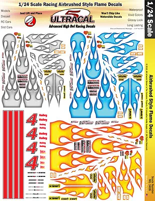 MG 3408 - 1/24 Scale Racing Airbrushed Style Flame Decals • $39.22