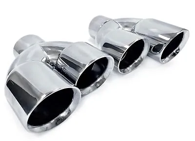 Left & Right Stainless Steel Universal Dual Exhaust Tips 3  • $79.99