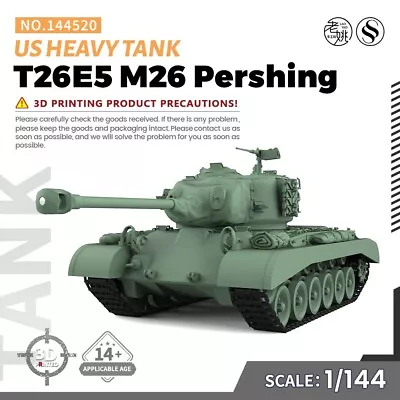 SSMODEL 144520 1/144  Military Model Kit US T26E5 M26 Pershing Heavy Tank • $6.99