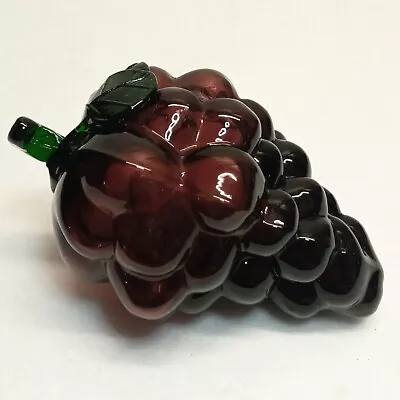 Vintage Murano Glass Purple Grape Cluster Hand Blown Fruit Kitchen Decor  • $14.99