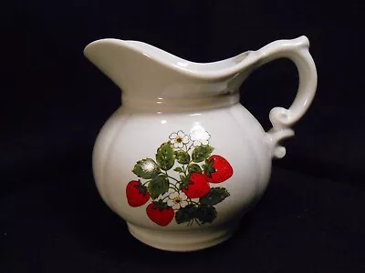 Vintage McCoy Strawberry Pottery Pitcher  #7528 USA • $16.99