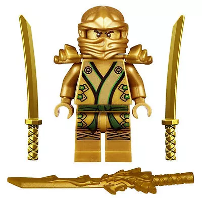 LEGO Ninjago Lloyd Golden Ninja Minifigure With Weapons From 70505 • $46.99