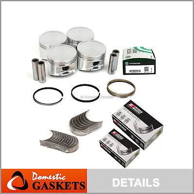 Pistons Bearings Rings Fit 90-97 Nissan D21 Pickup 2.4L SOHC KA24E • $159.99