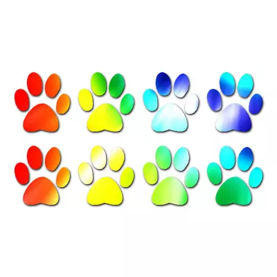 Eight Dog Paw Prints - Vinyl Decal Sticker - Multiple Patterns & Sizes - Ebn216 • $3.17