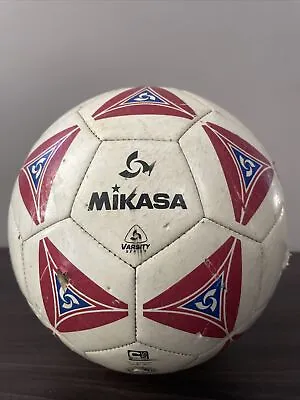 Mikasa Varsity Series Deluxe Cushioned Cover White Red Size 5  Futbol • $22.56