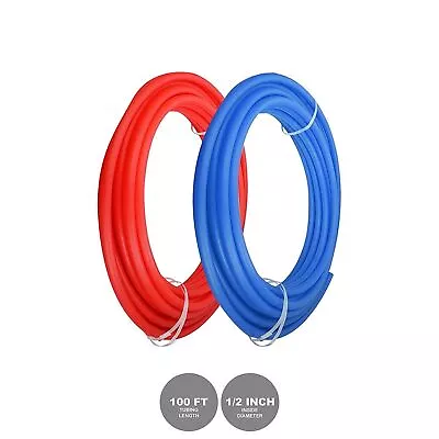 1/2 In X 100'ft 2 Roll RedBlue PEX Non Potable Water Barrier Tubing NEW USA • $64.99