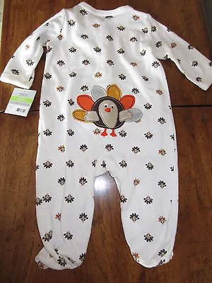 NWT Carter's Baby Unisex THANKSGIVING One Piece Footed Outfit Set 3 Months CUTE • $16.99