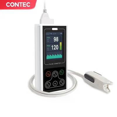 24hours Handheld Pulse Oximeter Rechargeable Blood Oxygen Meter PR PI Recorder • £18