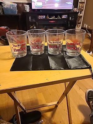 Vintage Set Of 4 The Nugget Downtown Reno BUCKET  Cocktail Bar Glasses • $30