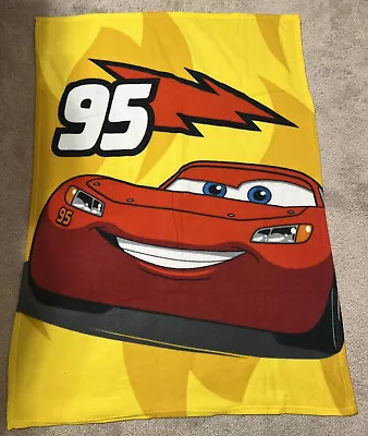 Cars Fleece Throw Blanket #95 Lightning McQueen 53  X 43  Pre-owned • $20