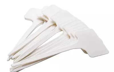 £2.98 • Buy Plastic Plant Labels Garden Marker T Shape Tag 15 Cm White Labels