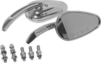 Harddrive Chrome Tapered Side Mirror Pair Harley V-Rod Muscle 09-17 • $81.95