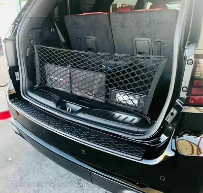 $9.99 • Buy Envelope Style Trunk Cargo Net Storage Organizer Universal Bag Hook For Car Rear