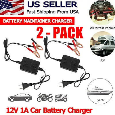2PCS Car Battery Charger Maintainer 12V Trickle RV Fit Truck Motorcycle ATV Auto • $9.66