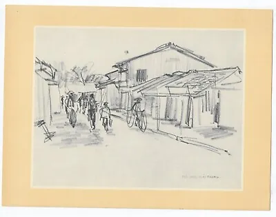 (29) Liberation Area Tangji Vietnam War Art Sheet Viet Cong Orig. • $1.99