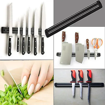 Kitchen Magnetic Knife Holder Wall Mounted Strip Bar Storage Racks Utensil Strip • £3.96