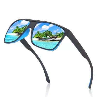 Square Polarized Sunglasses For Men Women Sport Driving Outdoor Sunglasses UV400 • $9.19