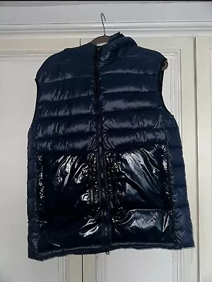 C.P. Company Navy Blue Puffer Hooded Goggle Jacket/body Warmer XXL • £130