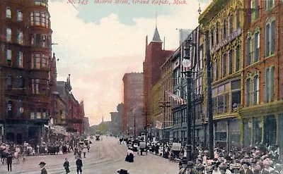 NO 143 Monroe Street Grand Rapids Michigan MI Postcard • $5.95