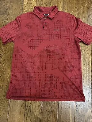 Oakley Mens Golf Shirt Size Large Color Maroon Lightweight Casual Top • $12.25