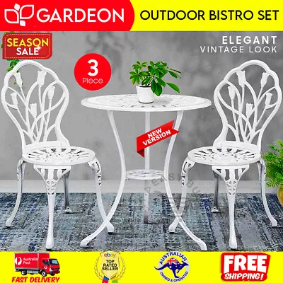 Bistro Setting Outdoor Table And Chairs Set Garden Furniture Patio Parasol Stand • $195.82