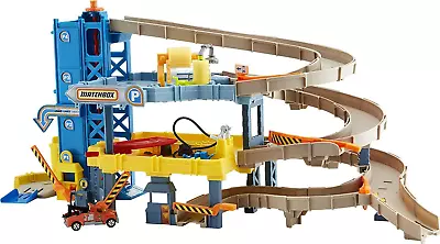 Cars Playset 4-Level Toy Garage With Track Play Kid-Powered Elevator Car Repa • $58.77