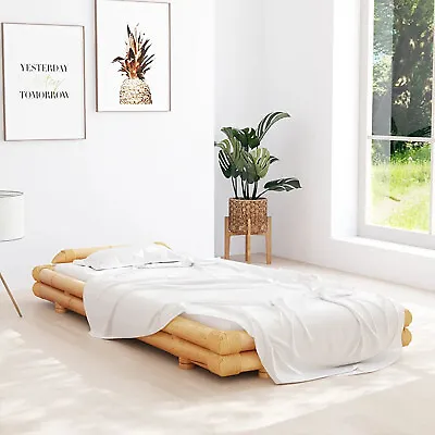 £582.99 • Buy Bed Frame Bamboo Home Futon Bed Bedstead Bedroom Furniture Bed Base VidaXL